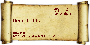 Dóri Lilla névjegykártya